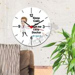 Hediyelen Keep Kalm Doctor Duvar Saati