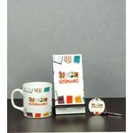 Hediyelen Kütüphaneci Üçlü Set (Kupa + Telefon Standı + Anahtarlık)