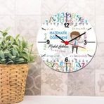 Hediyelen Matematik Öğretmeni Erkek Figür Duvar Saati