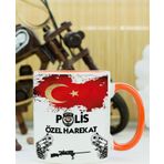 Hediyelen Polis Özel Harekat Kupa Bardak Turuncu