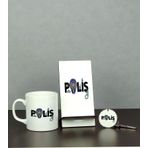 Hediyelen Polis Üçlü Set (Kupa + Telefon Standı + Anahtarlık)