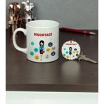 Hediyelen Sigortacı Kupa Bardak ve Anahtarlık Set