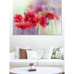 Hediyeler Kapında 100 x 140 Soft Gelincik Kanvas Duvar Tablo - 100 x 140 cm - Renkli