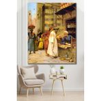 Hediyeler Kapında 50x70 Bazaar Kanvas Duvar Tablo - 50 x 70 cm