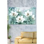 Hediyeler Kapında Beyaz Bahçe Duvar Kanvas Tablo - 100 x 140 cm - Renkli