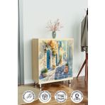 Hediyeler Kapında Blue Design 4 Raflı Ayakkabılık Antre Hol Çok Amaçlı Ayakkabı Dolabı