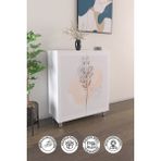 Hediyeler Kapında Bouquet 4 Raflı Ayakkabılık Antre Hol Çok Amaçlı Ayakkabı Dolabı Beyaz