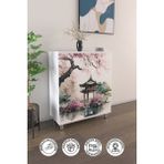 Hediyeler Kapında Dragon Pergola 4 Raflı Ayakkabılık Antre Hol Çok Amaçlı Ayakkabı Dolabı - Beyaz
