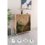 Hediyeler Kapında Jungle View 4 Raflı Ayakkabılık Antre Hol Çok Amaçlı Ayakkabı Dolabı - Atlantik Çam