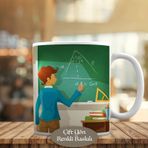 HEDIYELIK-1284-11140 Geometri Öğretmeni İllüstrasyon Kupa Bardak