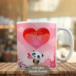 HEDIYELIK-149 Kalpli Hava Balonu ve Neşeli Panda Kupa Bardak