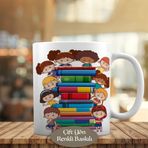 HEDIYELIK-2092 Kitap Etrafında Çocuklar İllüstrasyon Kupa Bardak