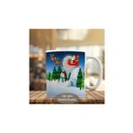 HEDIYELIK-24841 Geyikler ve Noel Baba -Kardan Adam Kupa Bardak