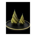 Hediyelik Çam Ağacı 2’li Mum Seti Büyük 15 Cm, Küçük 12 Cm - Yeşil Gold