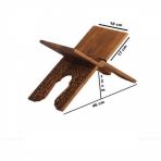 Hediyelik Rahle Ahşap Yakma Desenli Rahle 45 Cm