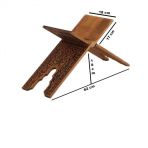 Hediyelik Rahle Ahşap Yakma Desenli Rahle 55 Cm