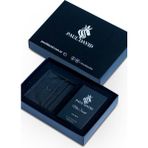 Hediyelik Set Özel Erkek Edp Parfüm ve Siyah Deri Kartlık - E-051