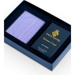 Hediyelik Set Özel Kadın Edp Parfüm ve Lila Deri Kartlık- Paçuli, Gül, Frezya Notalari, K-133-10