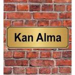 Hediyelikevi Altın Renk 10 x 20 cm Kan Alma Yazılı Metal Yönlendirme Levhası