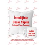 HEDİYELİKS Kişiye Özel Baskılı Yastık Ve Kupa Bardak Hediye Seti, Isim, Fotoğraf Istediğiniz Baskı Yapılır.