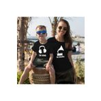 HediyeMania Anne Oğul Tişört Kombini The Original The Remix Vip Tasarım Baskılı Pamuklu Siyah T-shirt Kombini HMAO100112112