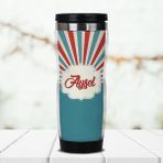 Hediyemen 400 ml Beyaz Retro Tasarımlı İsme Özel Termos