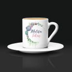 Hediyemen Anneme Hediyem Isimli Kahve Fincanı - Beyaz - 1 Adet