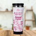 Hediyemen Anneye Hediye Özel Mesajlı 400 ml Beyaz Termos Bardak