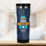 Hediyemen Babaya Hediye Özel Mesajlı 400 ml Beyaz Termos Bardak