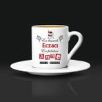 Hediyemen Eczacı Annelere Hediye Türk Kahvesi Fincanı - Beyaz - 1 Adet