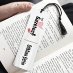 Hediyemen Isme Özel Gazeteci Kitap Ayracı - Beyaz - 1 Adet