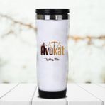 Hediyemen Kişiye Özel Avukata Hediye 0,4 lt Beyaz Termos