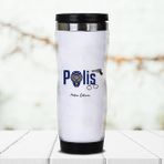 Hediyemen Polis Logolu Isme Özel 0,4 lt Beyaz Termos