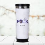 Hediyemen Polise Hediye Isimli 0,4 lt Beyaz Termos