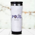 Hediyemen Polise Hediye Isimli 0,4 lt Beyaz Termos