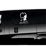 Hediyene Bak Atatürk Imzalı Araç, Araba, Oto, Motorsiklet, Kask, Laptop, Cam Sticker 19X15 cm - Beyaz