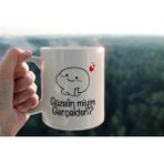 Hediyene Bak Güzelin Miyim Gerçekten? Baskılı Seramik Kahve Çay Kupası - Beyaz - 330 ml