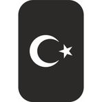Hediyenebak Ay Yıldız Hilal Bayrak Araç, Araba, Oto, Motorsiklet, Kask, Laptop, Cam Sticker 40X30 Cm