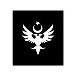 Hediyenebak Çift Başlı Kartal Ay Yıldız Araç, Araba, Oto, Motorsiklet, Kask, Laptop, Cam Sticker 20X20 Cm