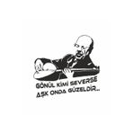 Hediyenebak Hediyene Bak Neşet Ertaş Araç, Araba, Oto, Motorsiklet, Kask, Laptop, Cam Sticker 15X14 Cm