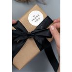 hediyenebak Thank You Yuvarlak Sticker | Beyaz Zemin | 4x4 cm 100 Adet