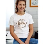 Hediyenza Anneler Günü Özel Hediye Happy Mothers Day Anne Tasarım Yetişkin Unisex Beyaz T-Shirt - Beyaz7