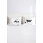Hediyenza Bonjour Paris Pamuklu Çift Kişilik 50x70 cm Yastık Kılıfı Seti