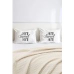 Hediyenza Home Sweet Home Pamuklu Çift Kişilik 50x70 cm Yastık Kılıfı Seti