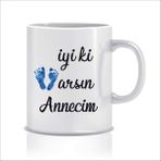 Hediyenza İyi Ki Varsın Annecim Tasarım Kupa Bardak