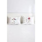 Hediyenza Sevimli Kediler Pamuklu Çift Kişilik 50X70 cm Yastık Kılıfı Seti - 50 x 70 cm - Beyaz
