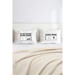 Hediyenza Sleep Mode Pamuklu Çift Kişilik 50X70 cm Yastık Kılıfı Seti - 50 x 70 cm - Beyaz