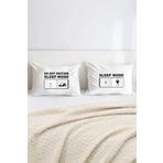 Hediyenza Sleep Mode Pamuklu Çift Kişilik 50x70 cm Yastık Kılıfı Seti