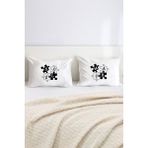 Hediyenza Soulmate Ruh Eşim Baskılı Çift Kişilik Harfli Dekoratif Yastık Kılıfı 50X70 cm - Beyaz - 50 x 70 cm