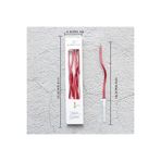 hediyeofisi 6 LI KIVRIMLI KIRMIZI MUM 16CM Pasta Mumu Spiral Kıvrık Mum